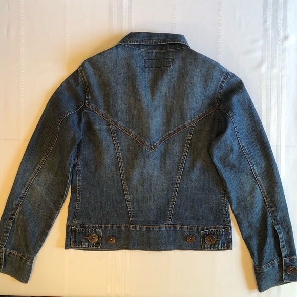 AC-3998 Classic Blue Denim Button Front Jacket Size L - Picture 4 of 11